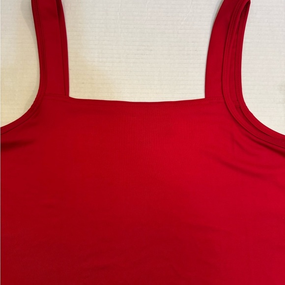New Directions Wide Shoulder Straps Red Tank Top - Picture 2 of 6